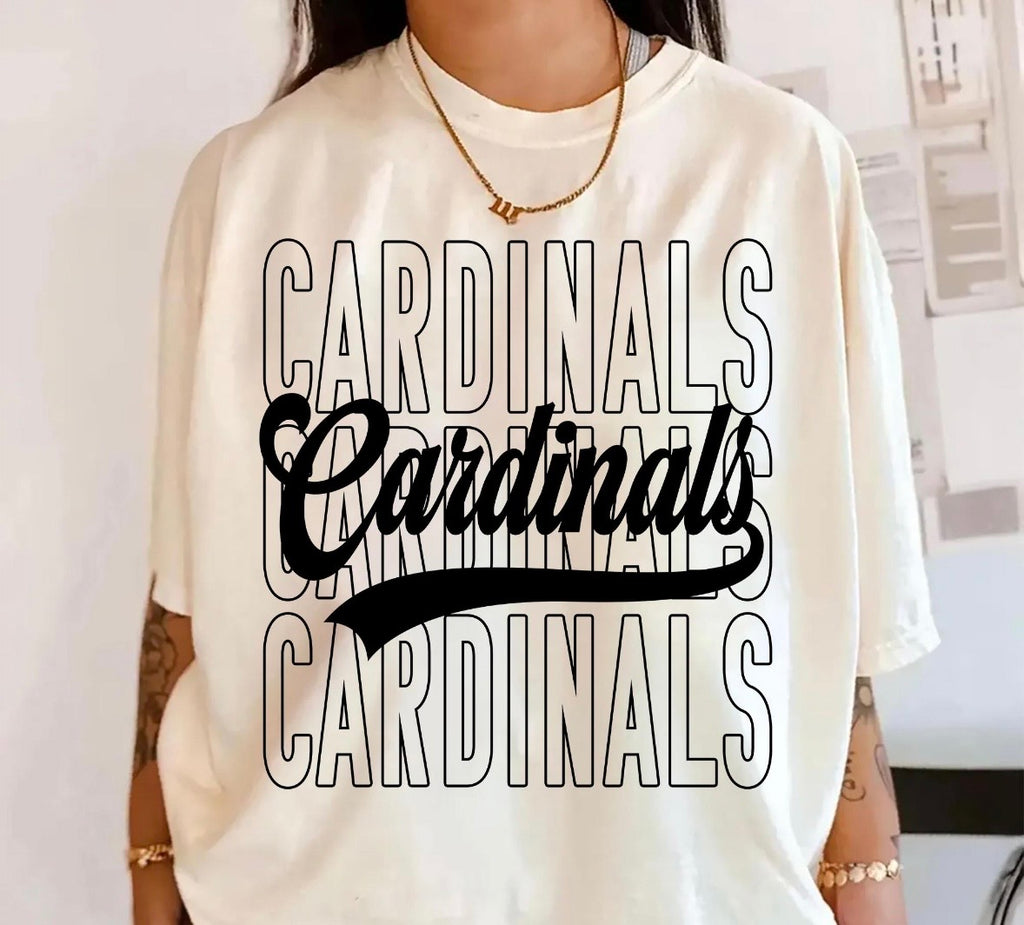 Cardinals Block Style Tee