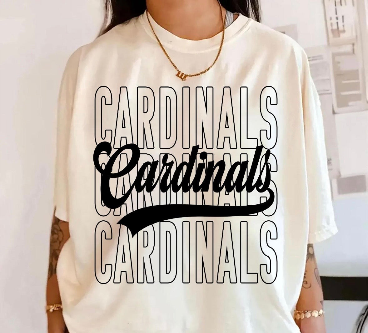 Cardinals Block Style Tee