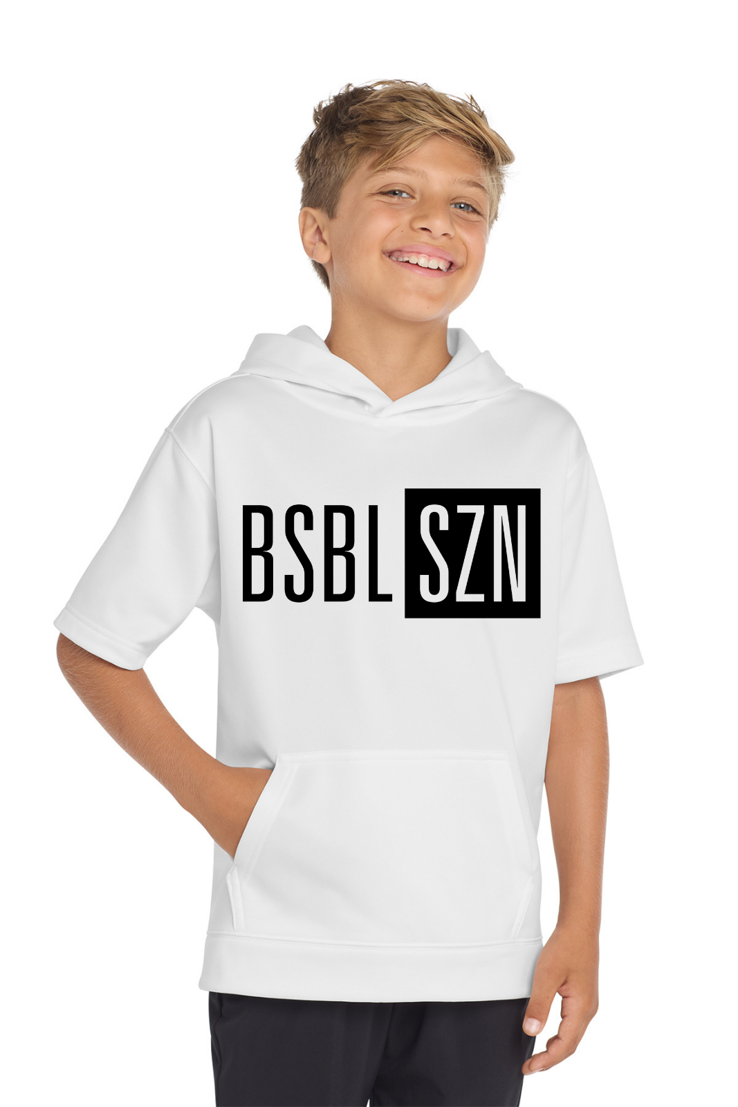 Youth BSBL SZN Black Font Cardinals Hoodie