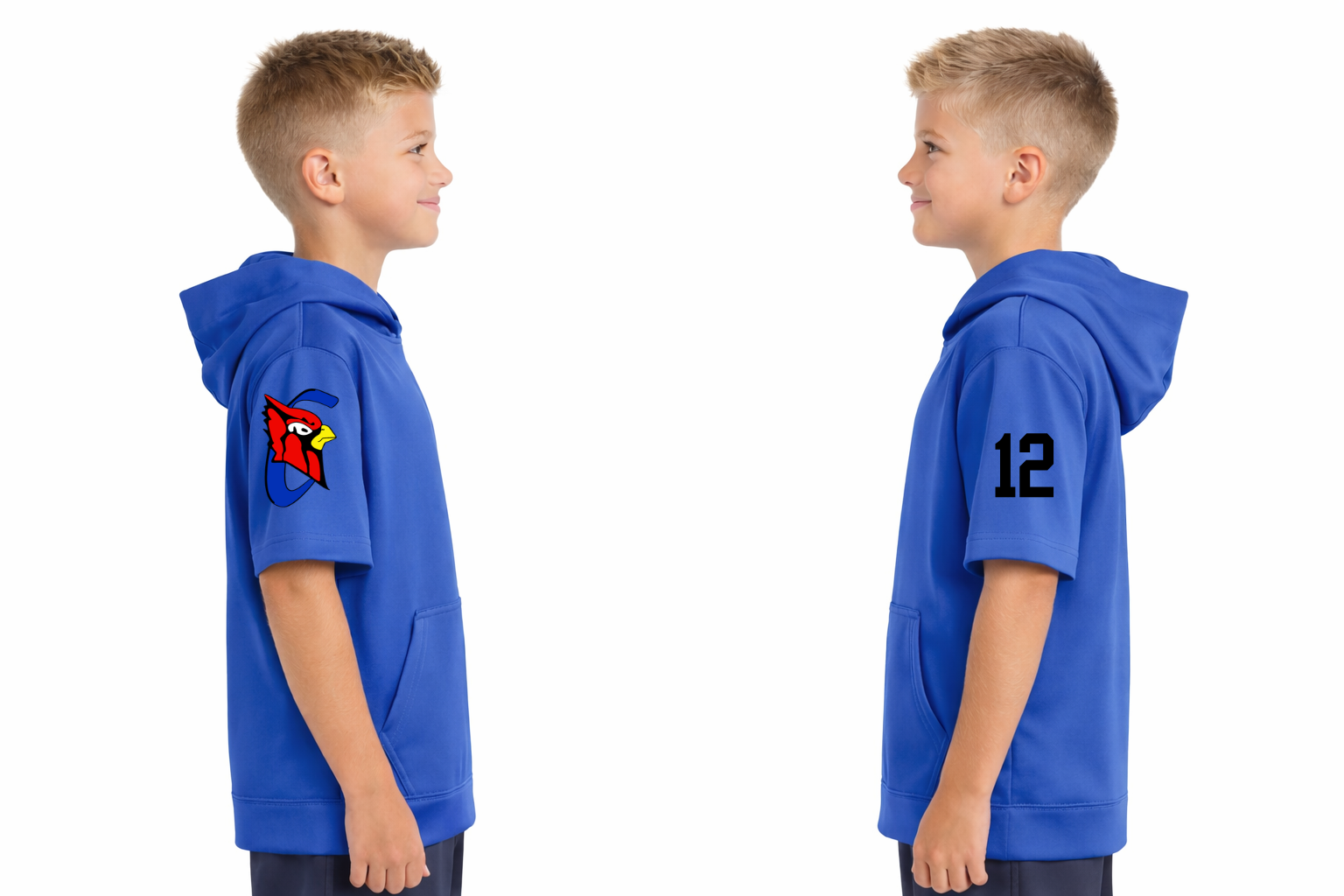 Youth BSBL SZN Black Font Cardinals Hoodie