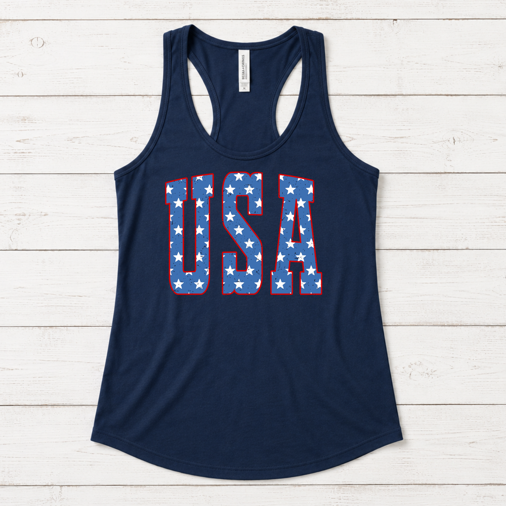 USA Letters with Stars