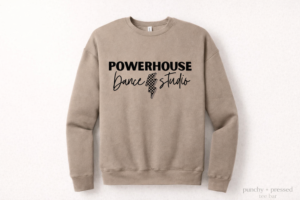 PHD Bella Canvas Crewneck Black Font