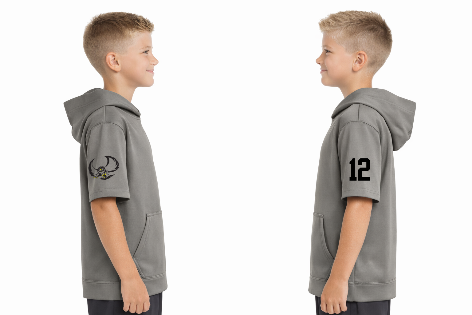 Youth BSBL SZN Black Font Owls Hoodie