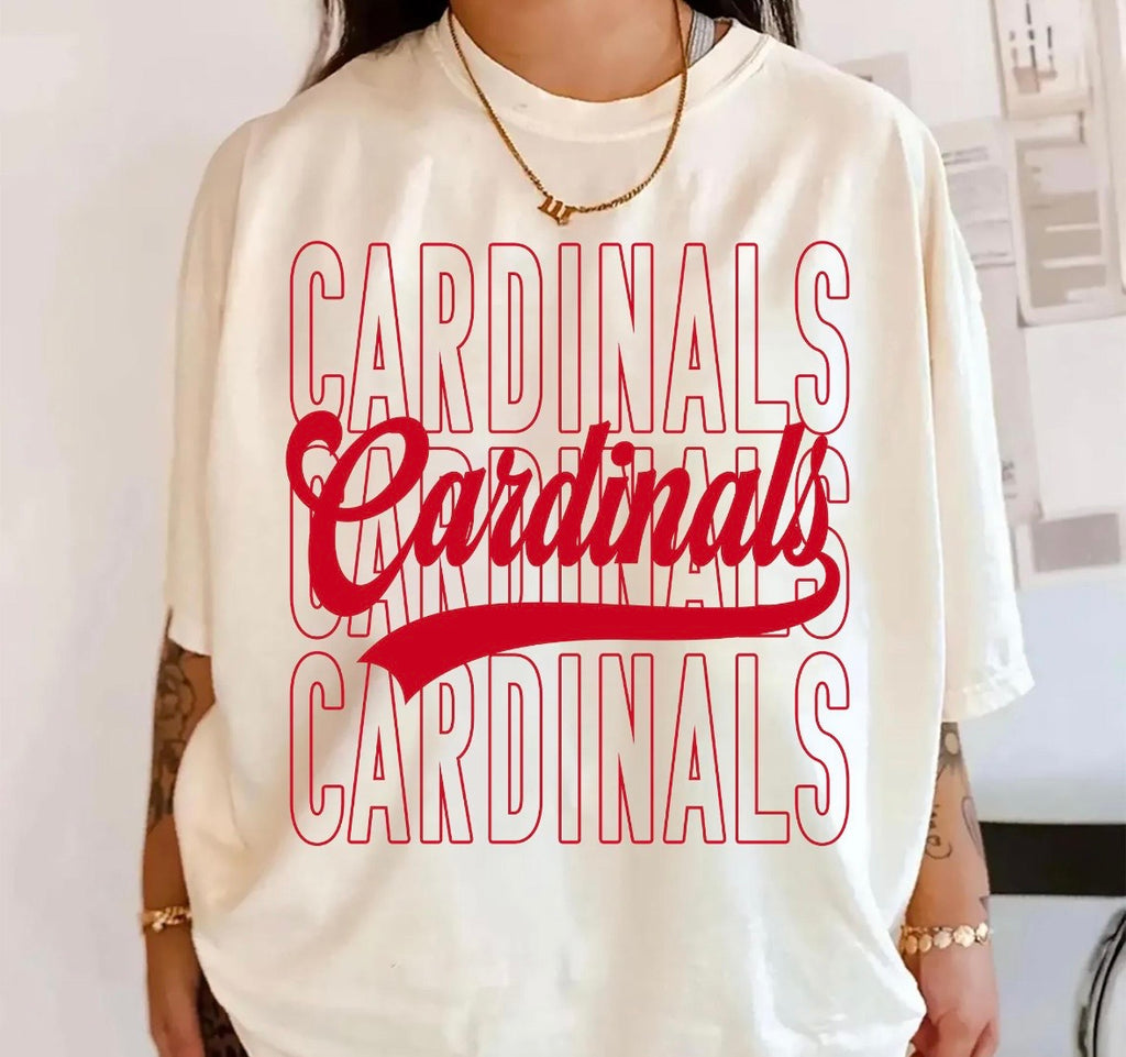 Cardinals Block Style Tee