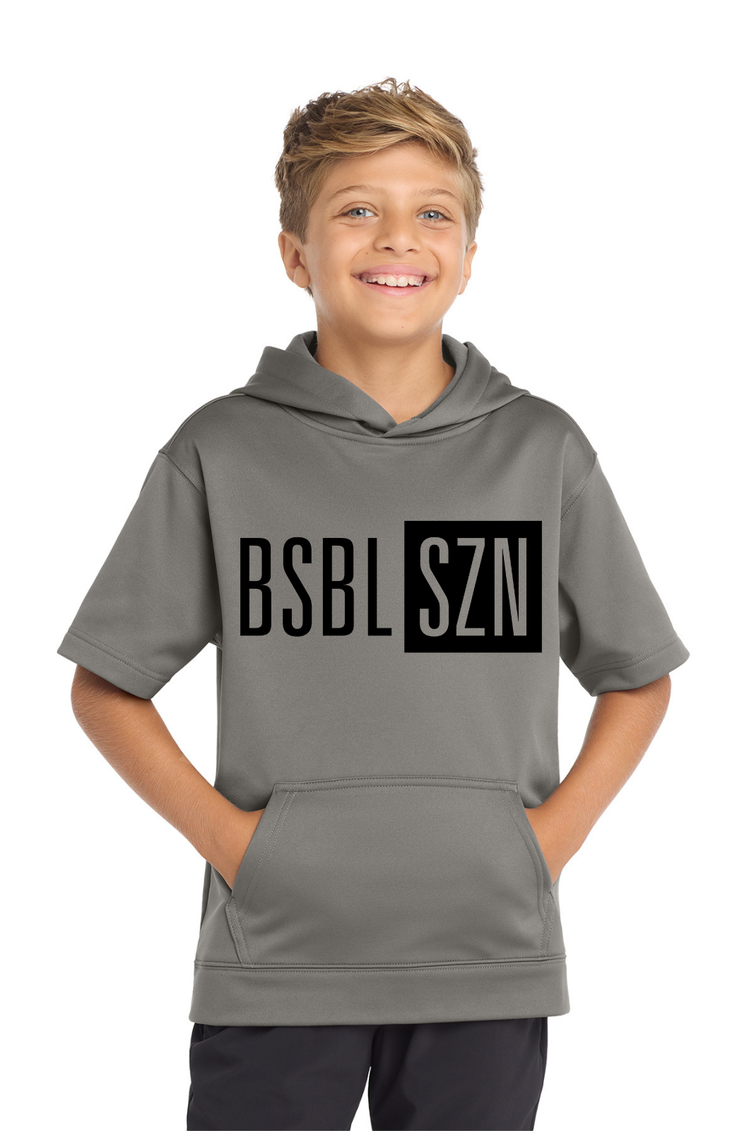 Youth BSBL SZN Black Font Cardinals Hoodie