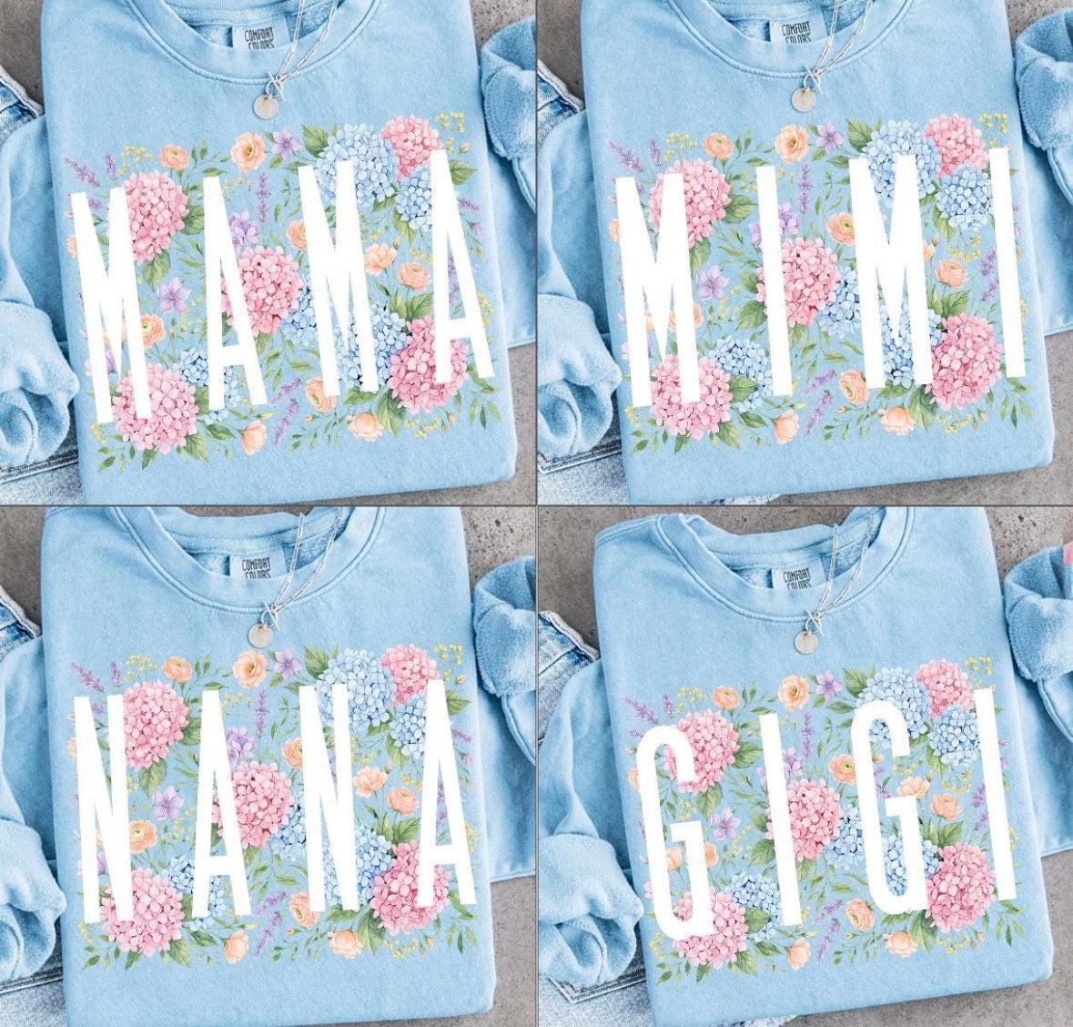 Title Floral Vintage Crew