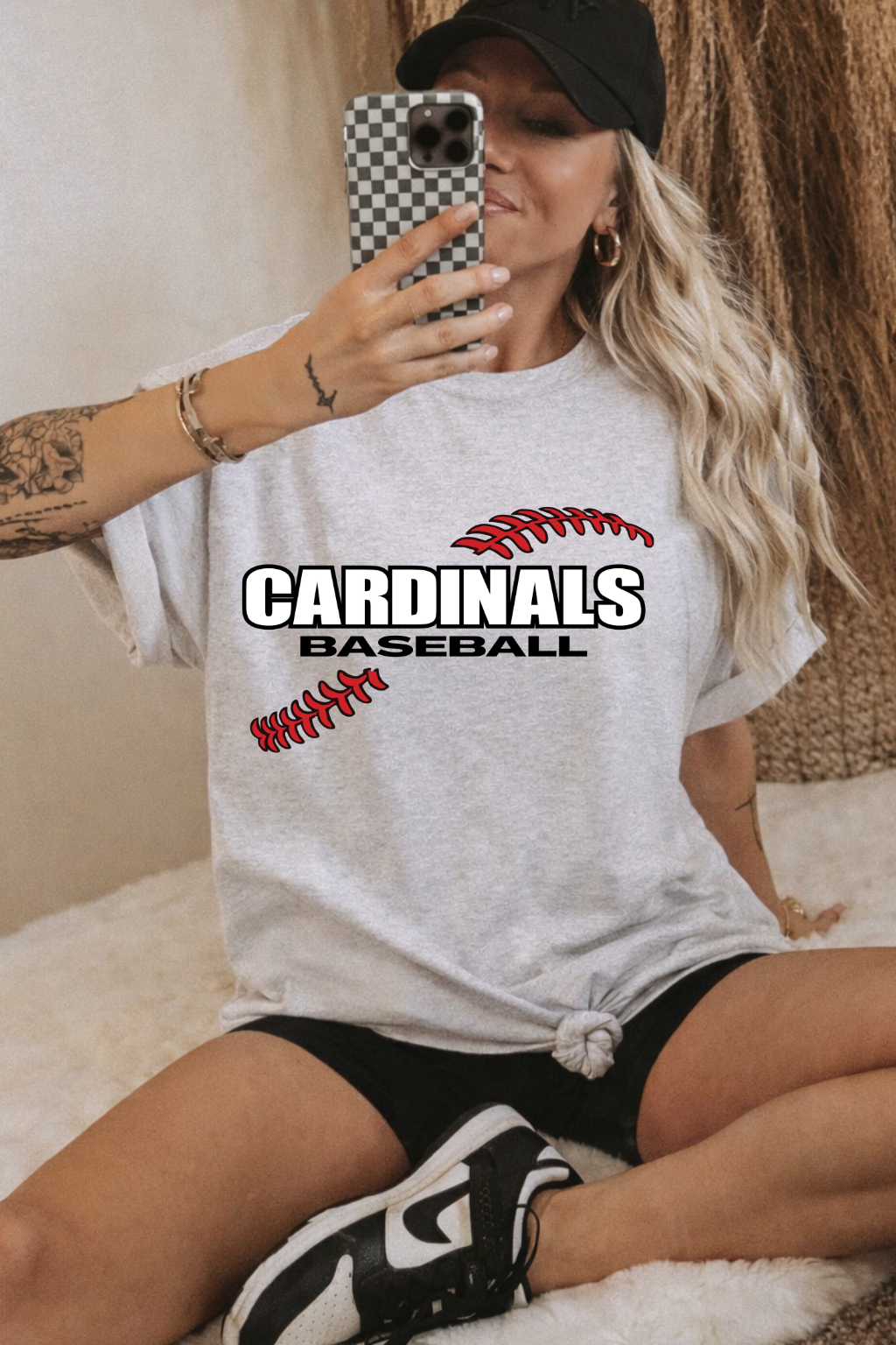 Cardinals Laces Ball Tee