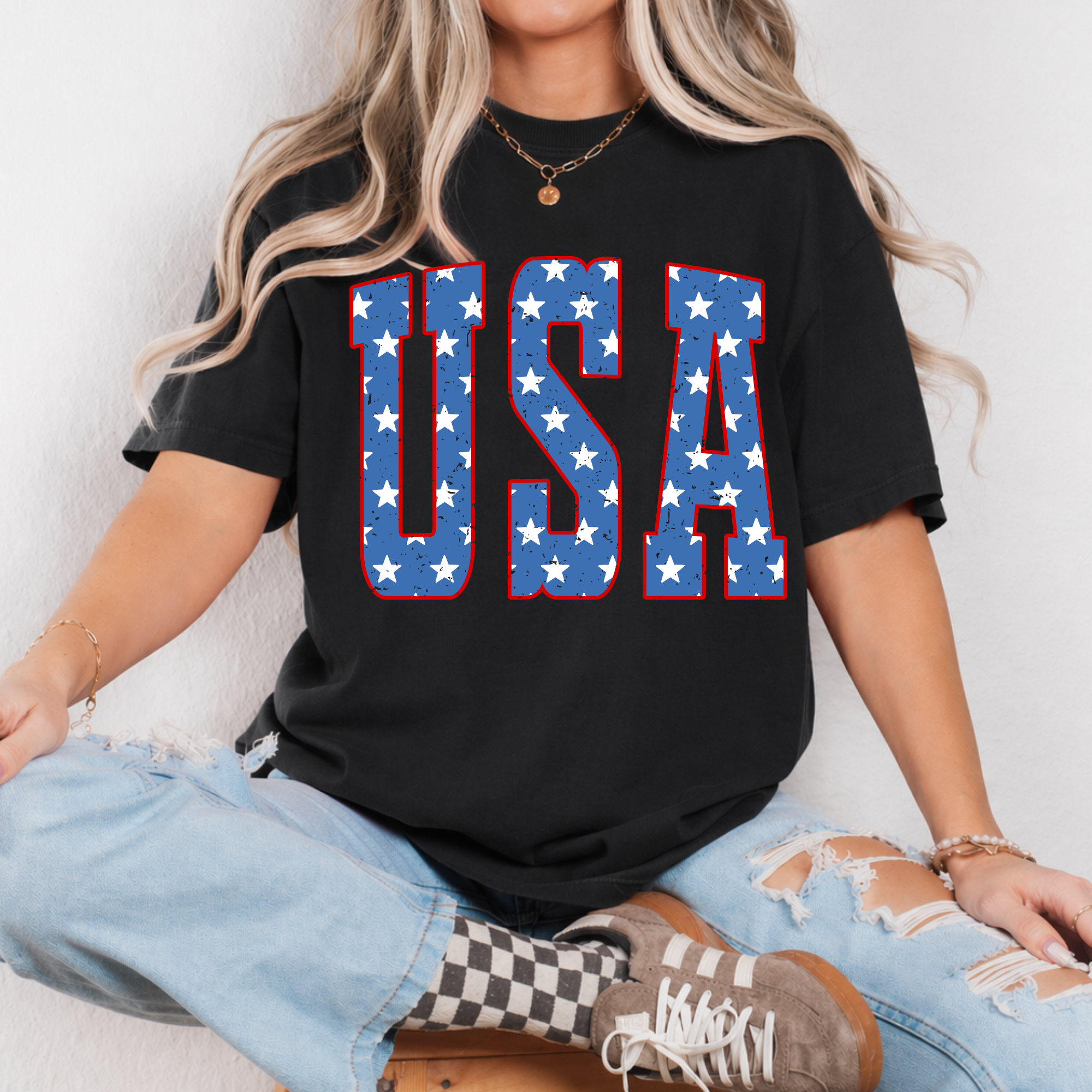 USA Letters with Stars
