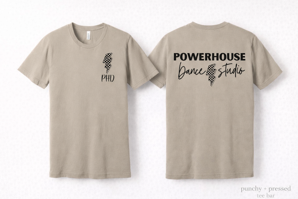 PHD Bella Canvas Tee Black Font