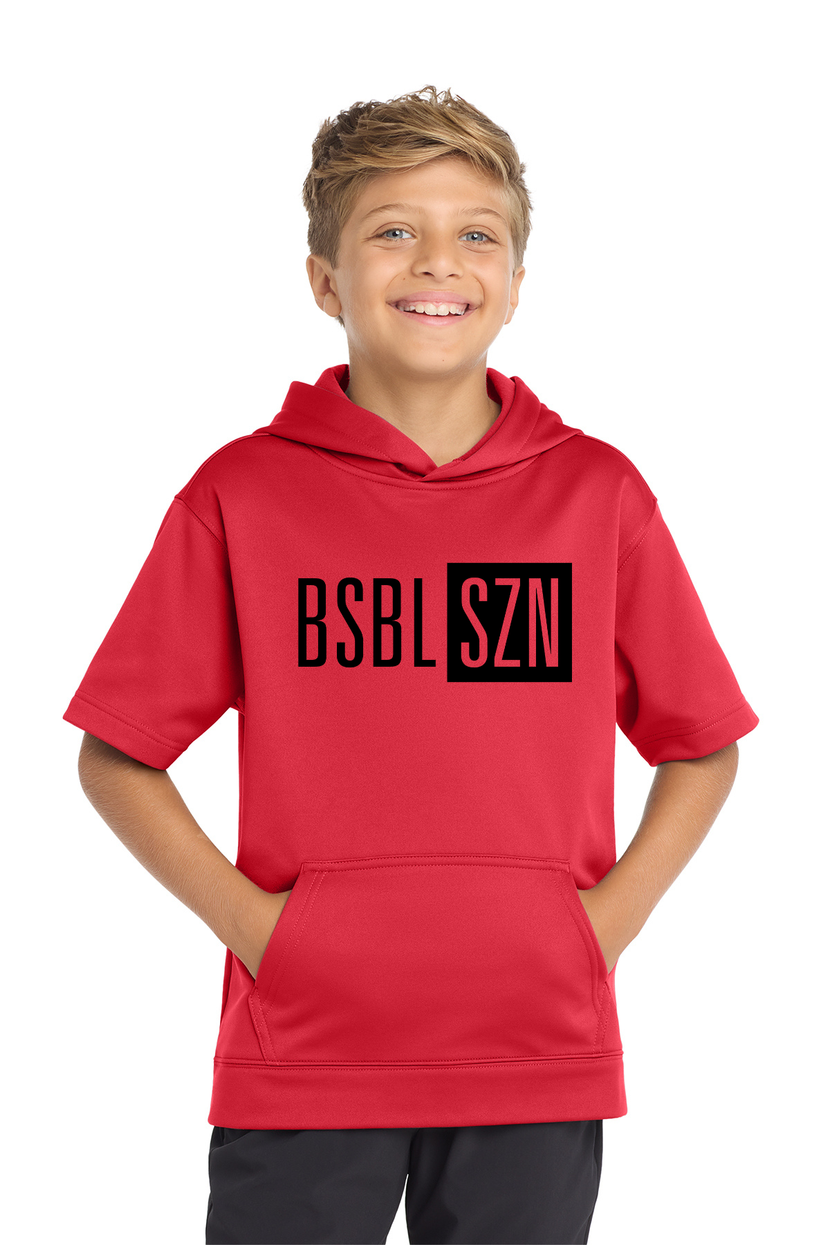 Youth BSBL SZN Custom Short Sleeve Hoodie