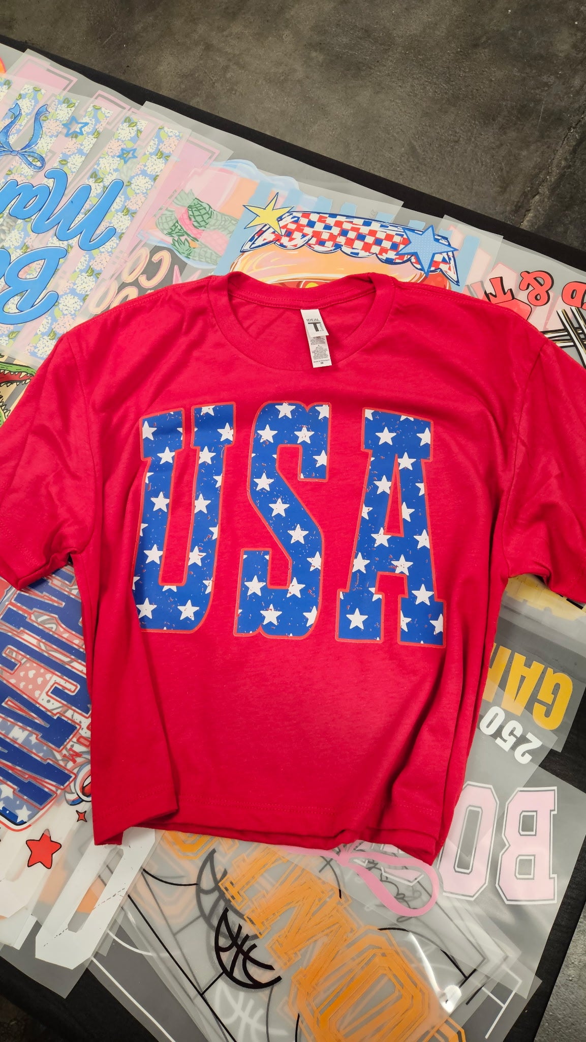USA Letters with Stars
