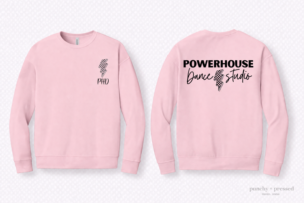PHD Bella Canvas Crewneck Black Font