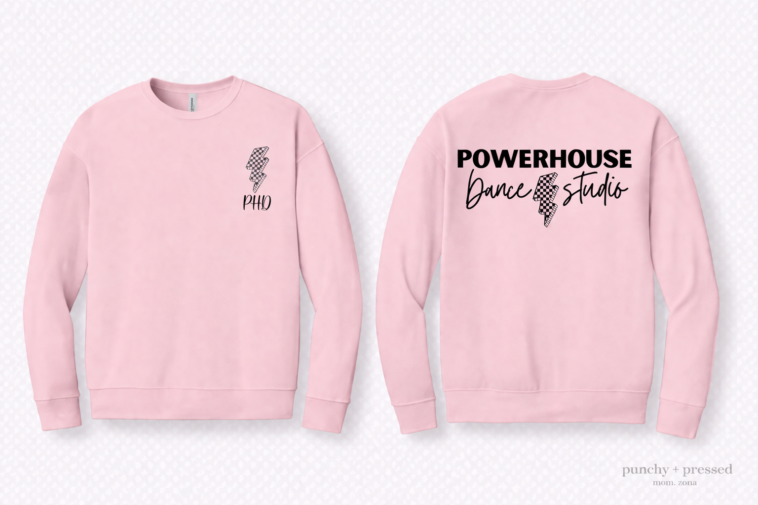 PHD Bella Canvas Crewneck Black Font
